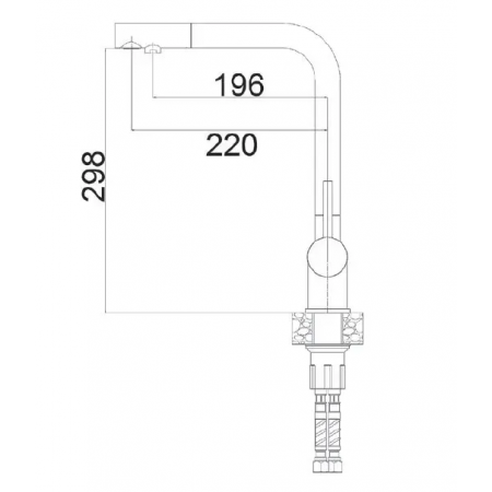Кухонный смеситель Fabiano FKM 3140 SS Inox A-37